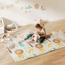 Tappeto Morbido per Bambini 196x176x1,5 cm Superficie Impermeabile in XPE a Tema Bosco   