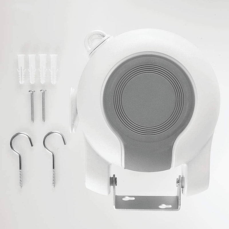 Stendibiancheria Salvaspazio Estendibile Max 15 m Bianco e Grigio