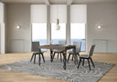 Tavolo Allungabile 120-204x80x77 cm Karamay Noce e Antracite