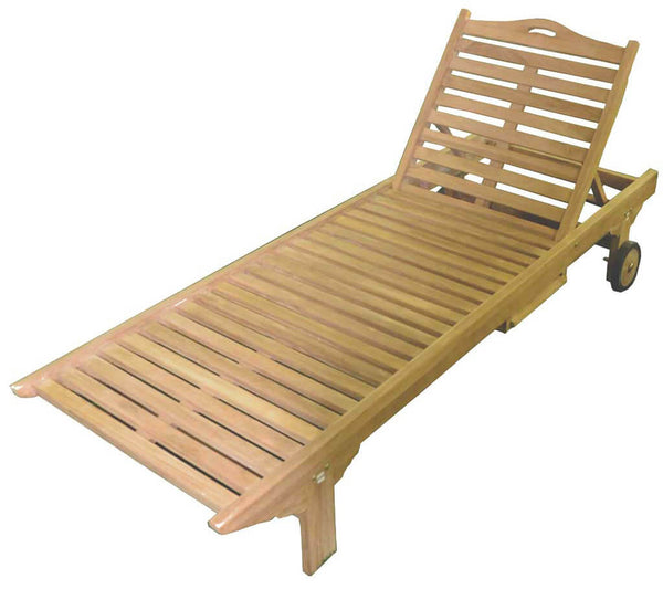 Lettino Prendisole da Giardino Tavolino Estraibile in Legno Teak Vorghini Carloforte online