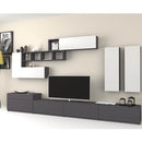 Parete attrezzata Domino 280 cm bianco ghisa