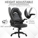 Sedia da Gaming Ergonomica 66,5x51x115-125 cm in Similpelle  Nera