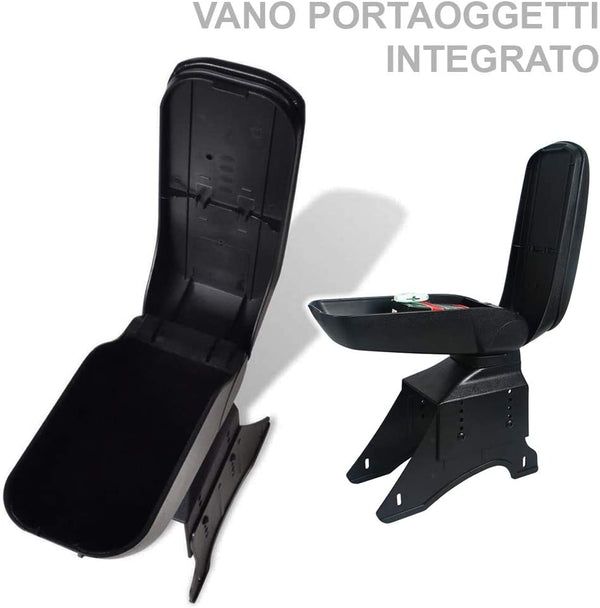 Bracciolo Auto Centrale Universale Poggia braccio con Portaoggetti Similpelle sconto