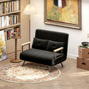 Divano Letto Schienale Regolabile 102x73x81 cm in Velluto Nero 