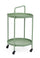 Tavolino da Esterno Carrello con Ruote Ø44,5x70h cm in Acciaio Austin Twin Leaf