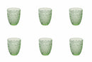 Set 6 Bicchieri Ø8,5x10 cm in Vetro Villa d'Este Home Tivoli Gemma Verdi