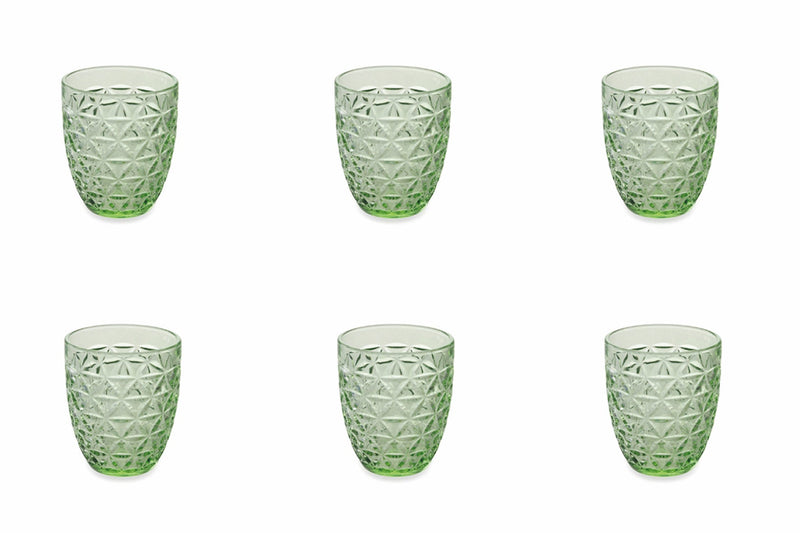 Set 6 Bicchieri Ø8,5x10 cm in Vetro Villa d'Este Home Tivoli Gemma Verdi