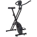 Cyclette Pieghevole con Display e 8 Livelli di Resistenza Nero 