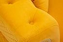 Divano Emy Senape con Cuscini 162x83x76 cm in Legno e Poliestere      