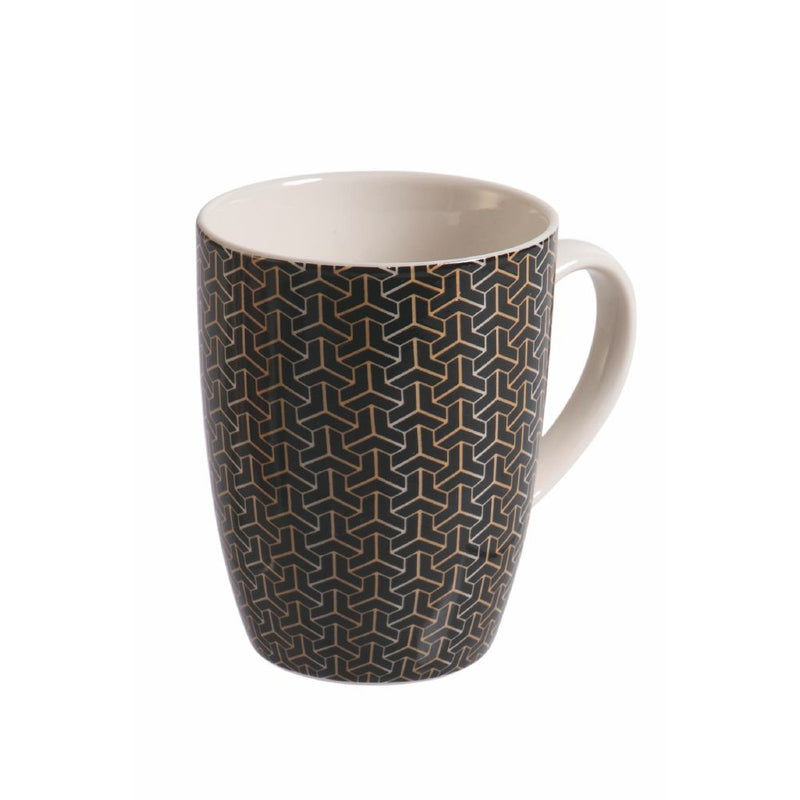 Set 3 Tazze Ø8,5x11 cm in Bone China VdE Tivoli 1996 Geometric