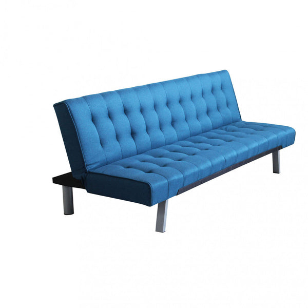 Divano Letto Barry 178x80x71 cm in Tessuto Blu melange prezzo