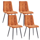 Set 4 Sedie 42x44x89 cm in Tessuto Trapuntato Chris Arancione