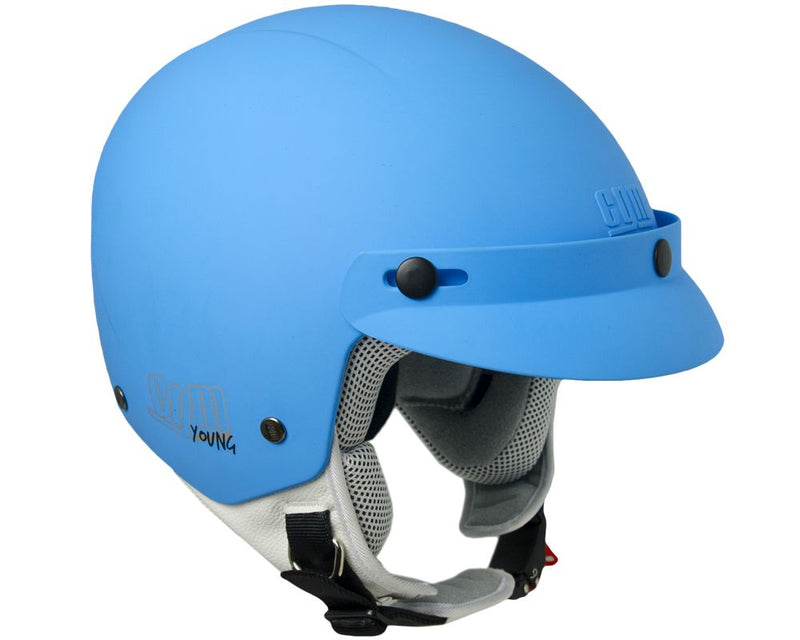 Casco Demi-Jet per Bambini con Frontino CGM Cuba 204A Azzurro Opaco