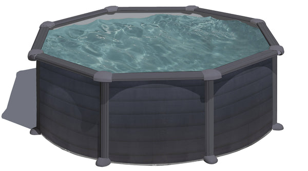 Piscina Rotonda Fuori Terra Ø350xh132 cm in Acciaio e PVC Gre Granada sconto