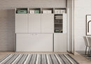 Letto Singolo a Scomparsa Composizione B Kando H226,7 Bianco Frassino 