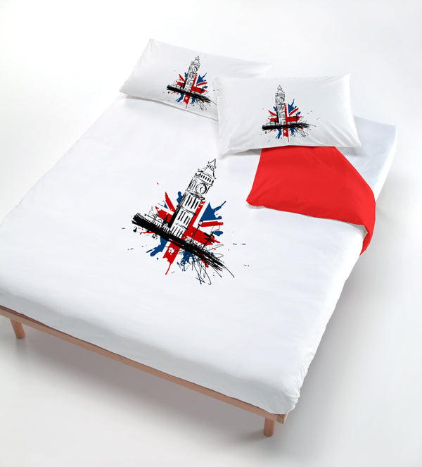 Copripiumino con Stampa sul Sacco e Federe Londra Rosso online