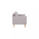 Divano 2 Posti Florin 130x84x51 h cm in Tessuto Beige