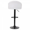 Set 2 Sgabelli 51x44x60/80 cm in Similpelle Base Nera Bianco