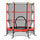 Trampolino Tappeto Elastico per Bambini Ø163x163 cm con Rete di Sicurezza e Corde Elastiche Rosso
