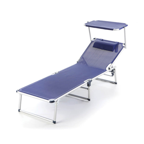 prezzo Brandina da Spiaggia Pieghevole in Textilene con Cuscino Taddei Amalfi T Blu