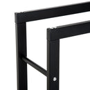 Portalegna Legnaia in Ferro 60x25x100 cm da Interno Max 100Kg  Nero