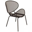 Poltrona Midway Impilabile 64x54x85 h cm in Acciaio Taupe