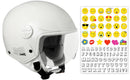 Casco Demi-Jet per Bambini Visiera Sagomata CGM Havana Smile 205S Bianco 