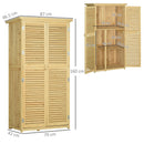 Armadio Mobile Portaoggetti da Giardino 87x46,5x160 cm in Legno 