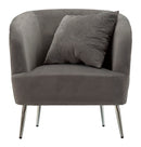 Poltrona Silvery con Cuscino 73x66x78 cm in Legno MDF e Poliestere      