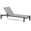 Lettino Prendisole da Giardino 74x200xH98 cm in alluminio e textilene Share Grigio