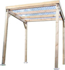 Pergola da Giardino 2x2x2,2 m in Legno Copertura in PVC Carport