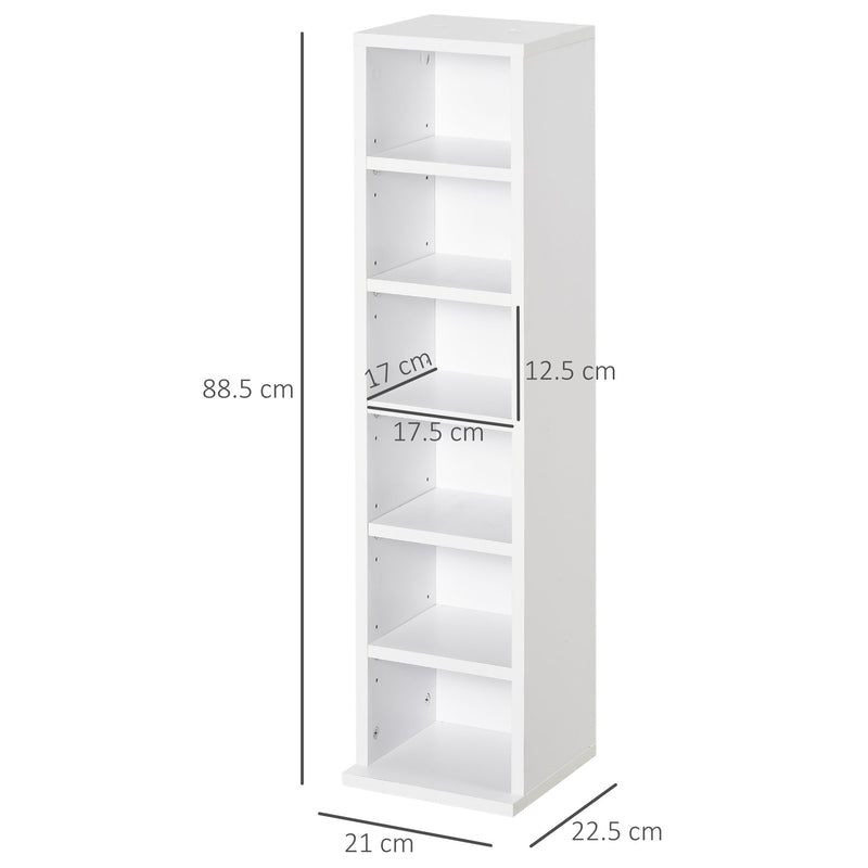 Set 2 Librerie Scaffale porta CD e DVD 21x22,5x88,5 cm a 12 Ripiani Totali per 204 CD    