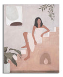 Dipinto su Tela Lady 80x3,7x100 cm in Legno e Tessuto
