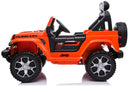 Macchina Elettrica per Bambini 12V 2 Posti con Licenza Jeep Wrangler Rubicon Arancione