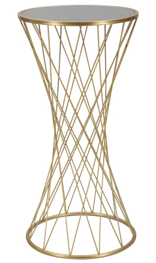 Tavolino Tower New 40x80x40 cm in Ferro e MDF Oro sconto