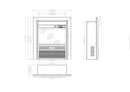 Camino Elettrico da Incasso 59x52,1x16,3 cm Effetto Fiamma 2000W Cristina Nero