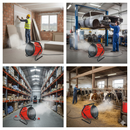 Generatore di Aria Calda 5000W Riscaldatore Elettrico Industriale Rosso