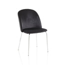 Set 2 Sedie 45x47x85 cm in Velluto Nero