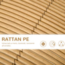 Cuccia per Gatti Ø52x58 cm in Vimini Sintentica Rialzata Marrone Chiaro