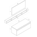 Mobile da Bagno sospeso Ibiza 19 Grigio Opaco Laccato TFT