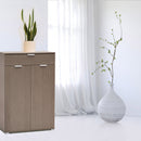 Mobiletto con 2 Anta e 1 Cassetto 75x38x112 h cm in Truciolare bilaminato Rovere Grigio