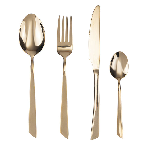 Servizio Set di Posate 24 Pezzi in Acciaio Inox VdE Tivoli 1996 Cut Oro online