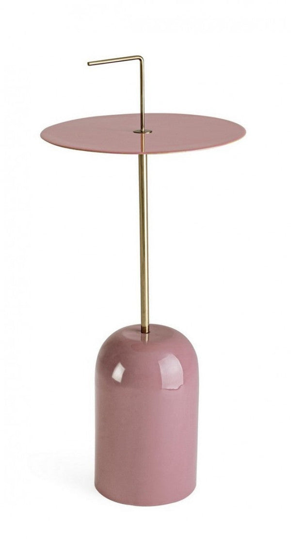 Tavolino Tulasi Rosa Antico D30 Rotondo in Acciaio online