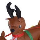 Babbo Natale Gonfiabile 210 cm con Slitta e LED 