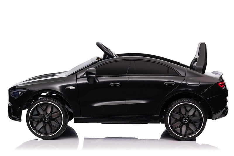Macchina Elettrica per Bambini 12V con Licenza Mercedes CLA45 AMG Nera 