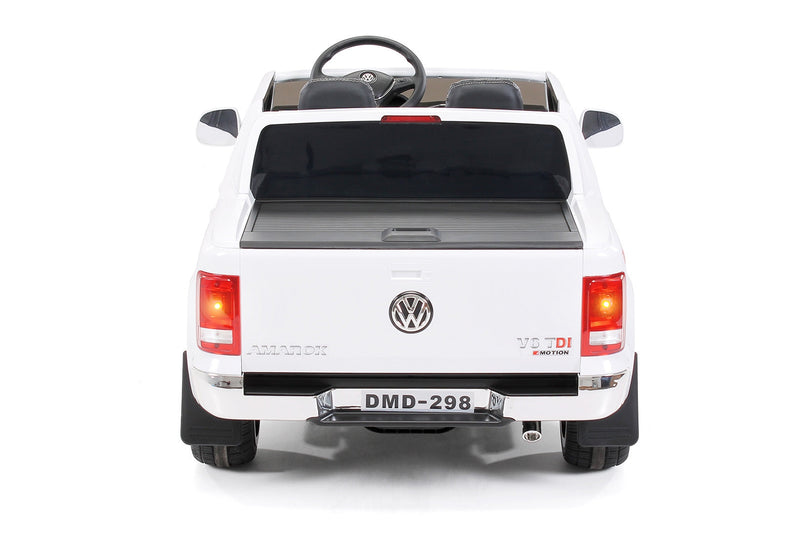 Macchina Elettrica per Bambini 2 Posti 12V con Licenza Volkswagen Amarok Bianca