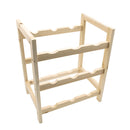 Espositore portabottiglie vino da 9 posti cantinetta in legno chiaro