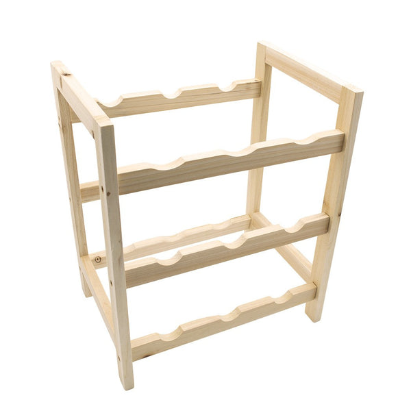 sconto Espositore portabottiglie vino da 9 posti cantinetta in legno chiaro