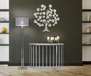 Pannello Albero della Vita Argento 87,5x3,5x88,5 cm in Ferro Argento