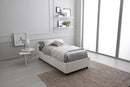 Letto Sommier Singolo in Similpelle Bianca Zara